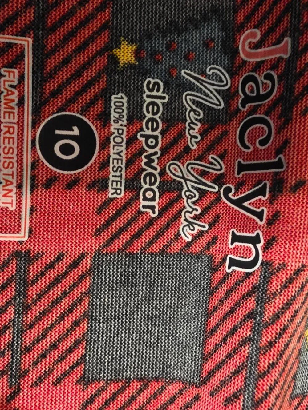 Jaclyn Girls Buffalo Check Christmas Tree Pajama Set NWT Size 10